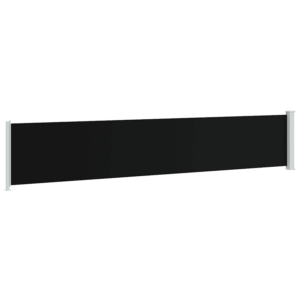 sammenrullelig sidemarkise til terrassen 117x600 cm sort