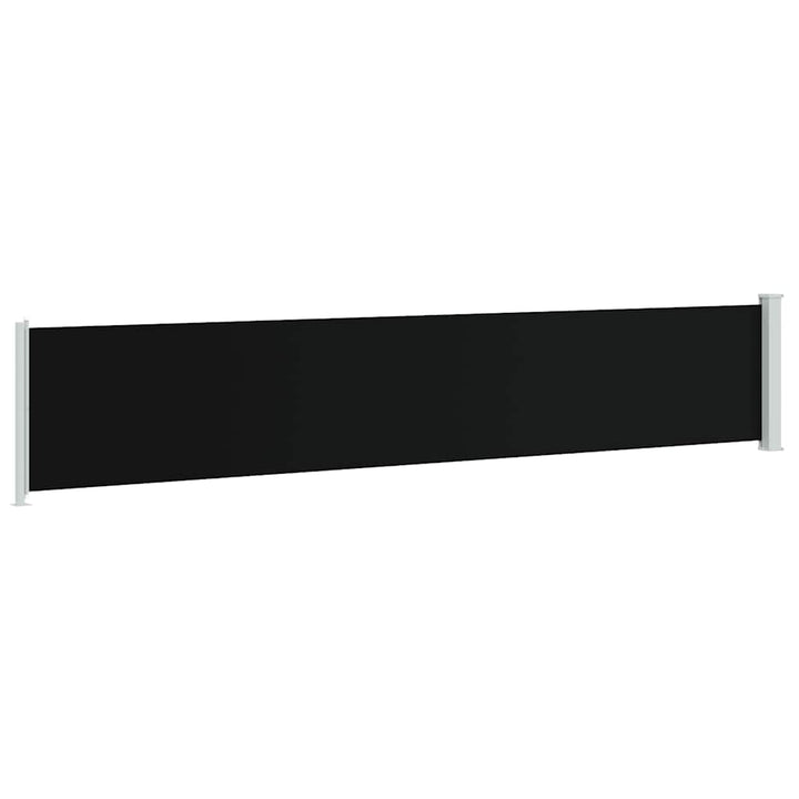 sammenrullelig sidemarkise til terrassen 117x600 cm sort
