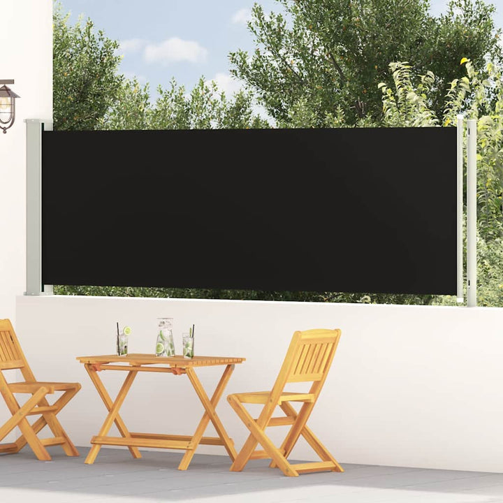 sammenrullelig sidemarkise til terrassen 117x600 cm sort