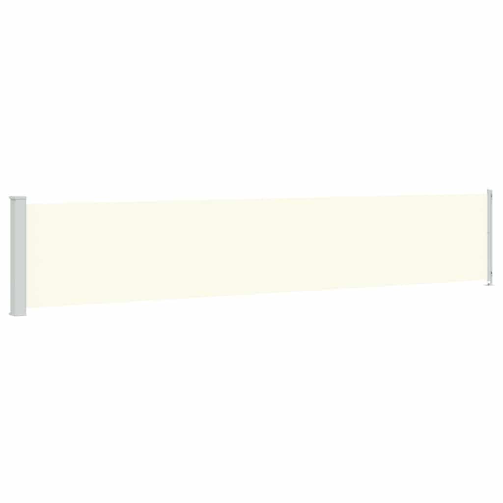 sammenrullelig sidemarkise til terrassen 117x600 cm cremefarvet