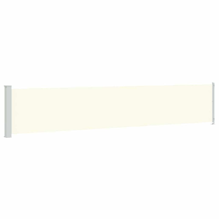 sammenrullelig sidemarkise til terrassen 117x600 cm cremefarvet
