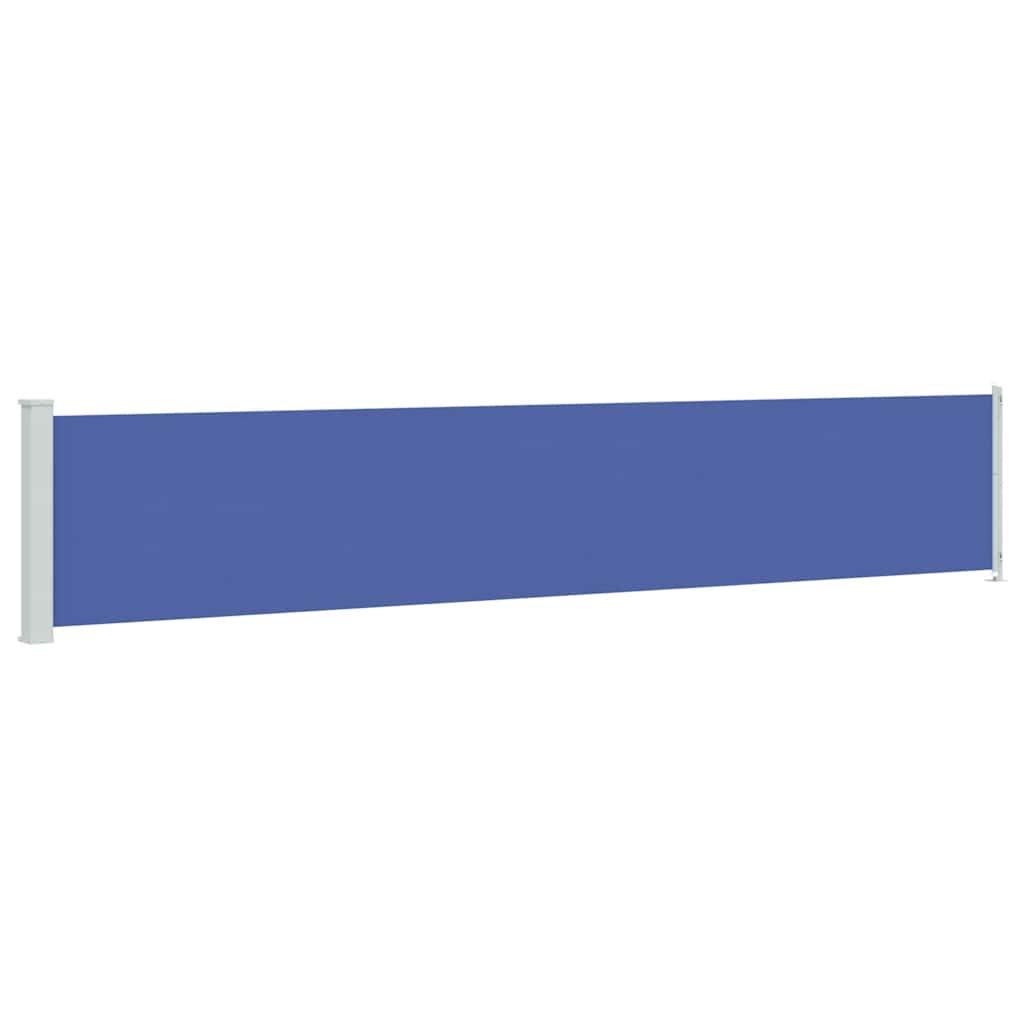 sammenrullelig sidemarkise til terrassen 117x600 cm blå