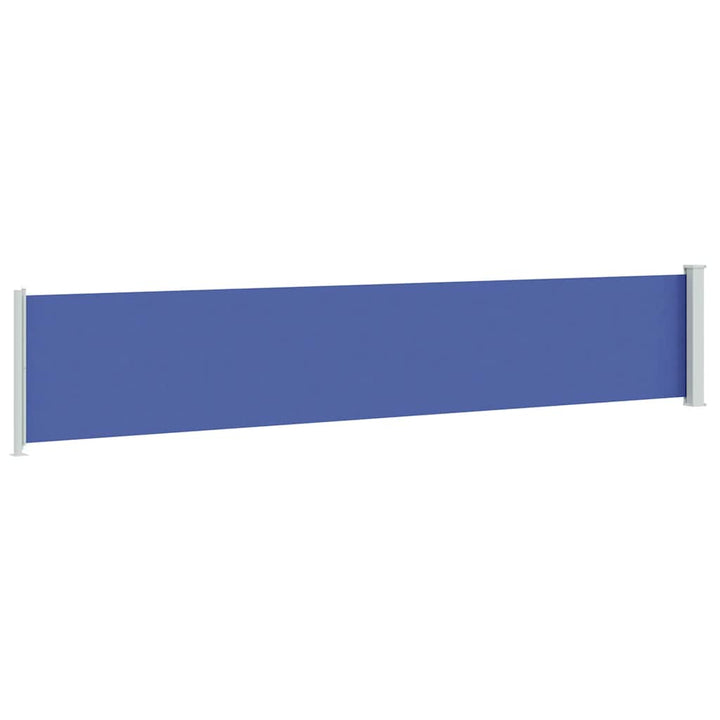 sammenrullelig sidemarkise til terrassen 117x614 cm blå