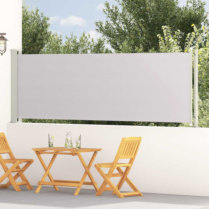 sammenrullelig sidemarkise til terrassen 117x600 cm grå