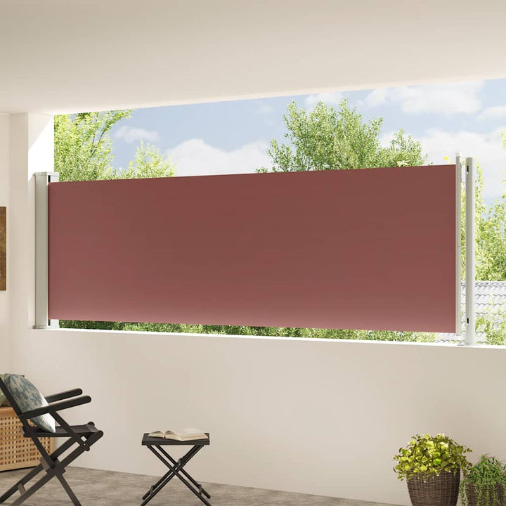 sammenrullelig sidemarkise til terrassen 117x600 cm brun