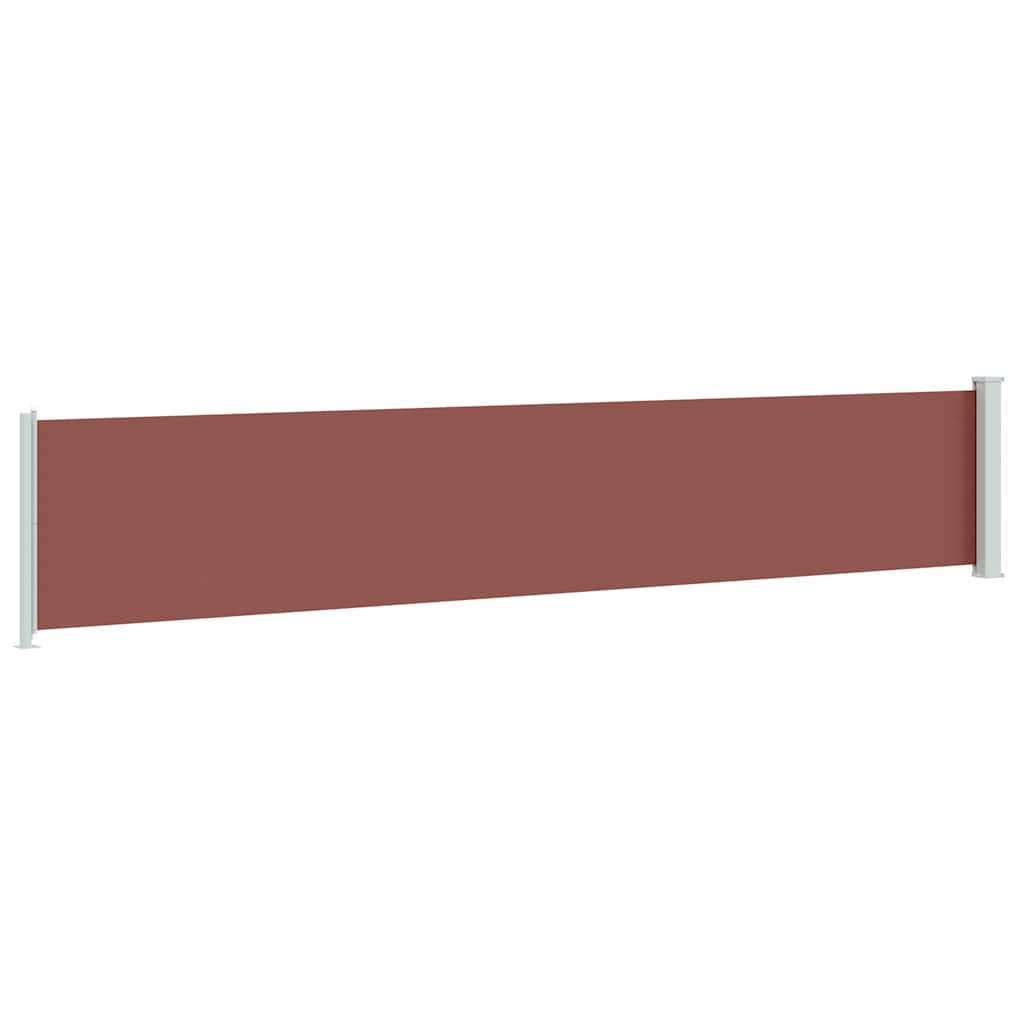 sammenrullelig sidemarkise til terrassen 117x600 cm brun