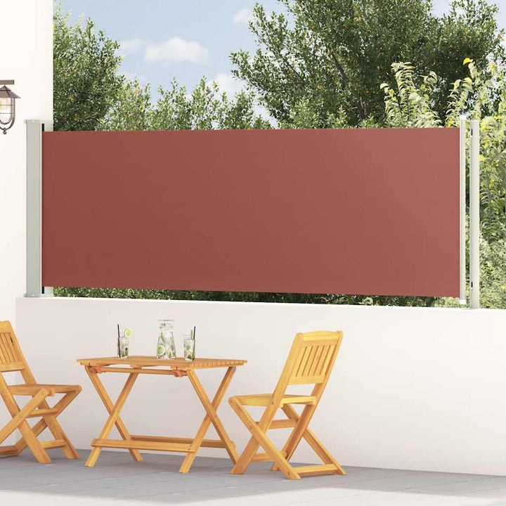 sammenrullelig sidemarkise til terrassen 117x600 cm brun