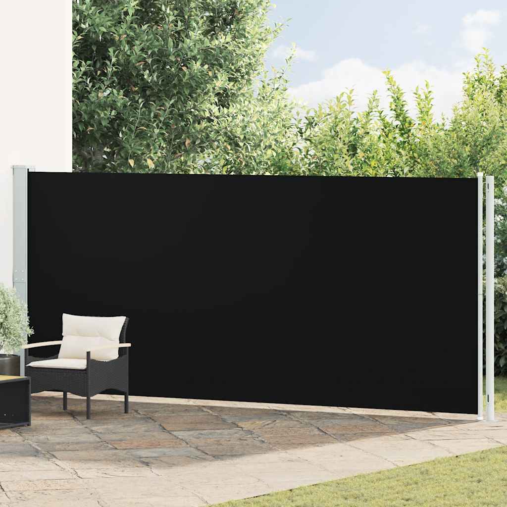 sammenrullelig sidemarkise til terrassen 180x600 cm sort