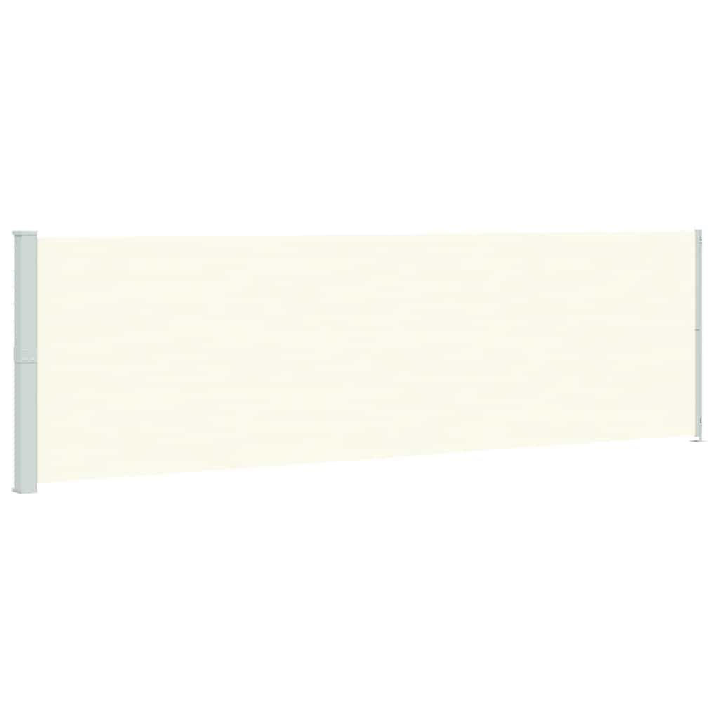 sammenrullelig sidemarkise til terrassen 180x600 cm cremefarvet