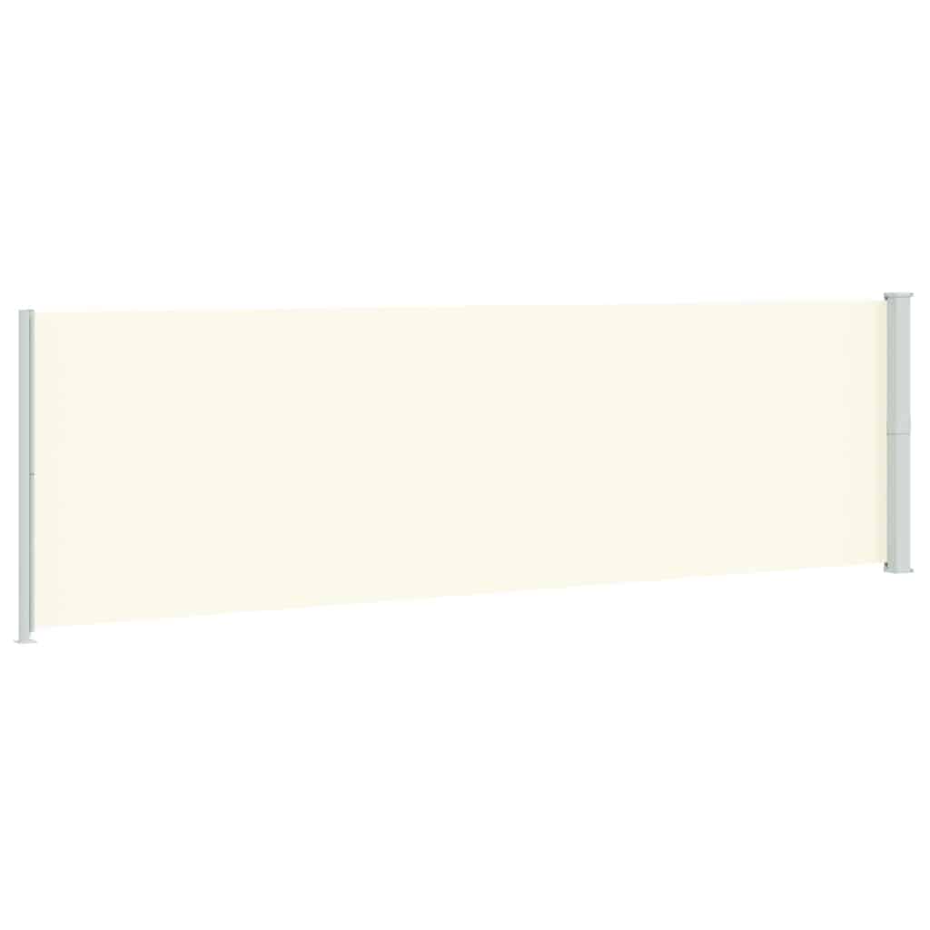 sammenrullelig sidemarkise til terrassen 180x600 cm cremefarvet