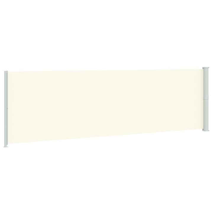 sammenrullelig sidemarkise til terrassen 180x600 cm cremefarvet