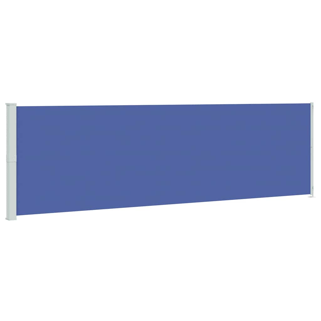 sammenrullelig sidemarkise til terrassen 180x600 cm blå