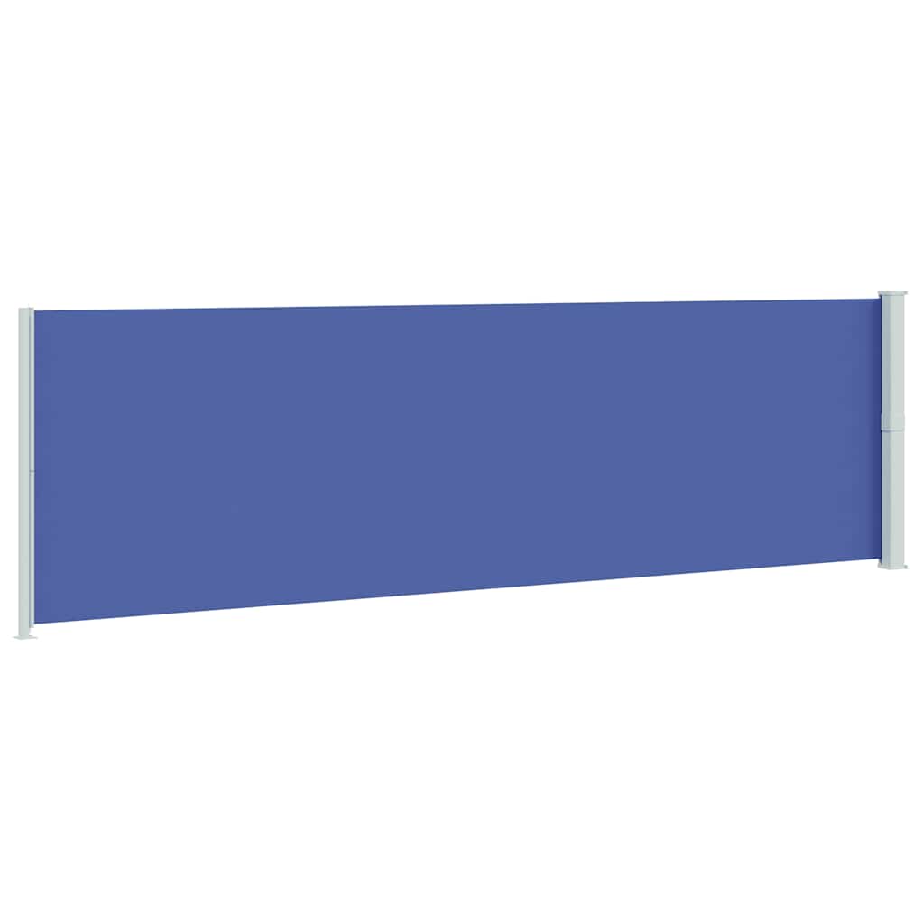 sammenrullelig sidemarkise til terrassen 180x600 cm blå