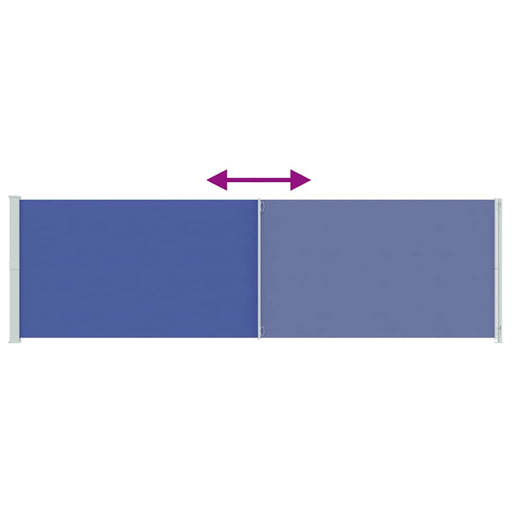 sammenrullelig sidemarkise til terrassen 180x600 cm blå