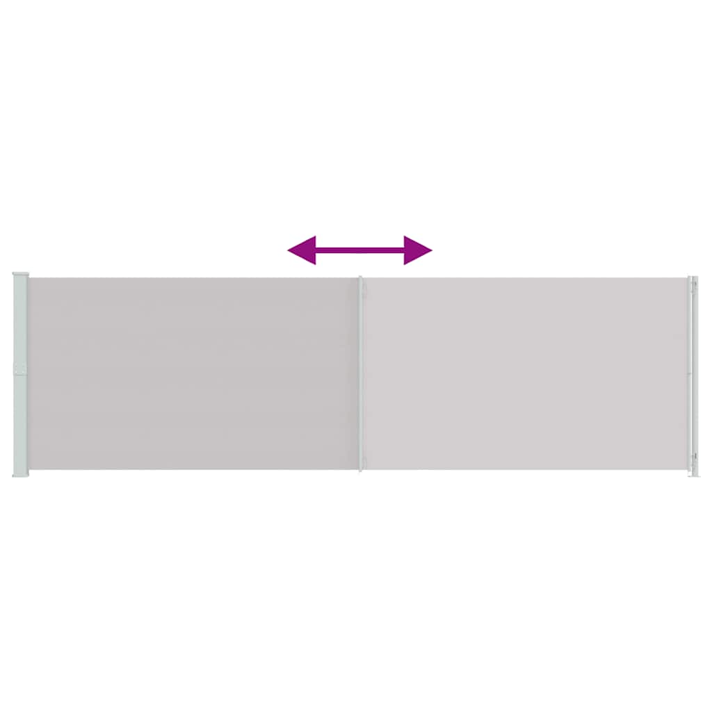sammenrullelig sidemarkise til terrassen 180x600 cm grå