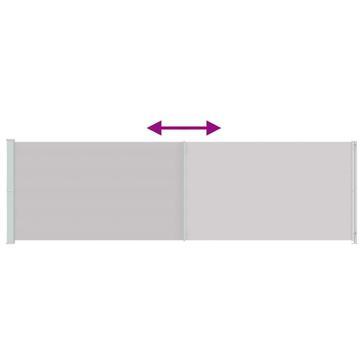 sammenrullelig sidemarkise til terrassen 180x600 cm grå