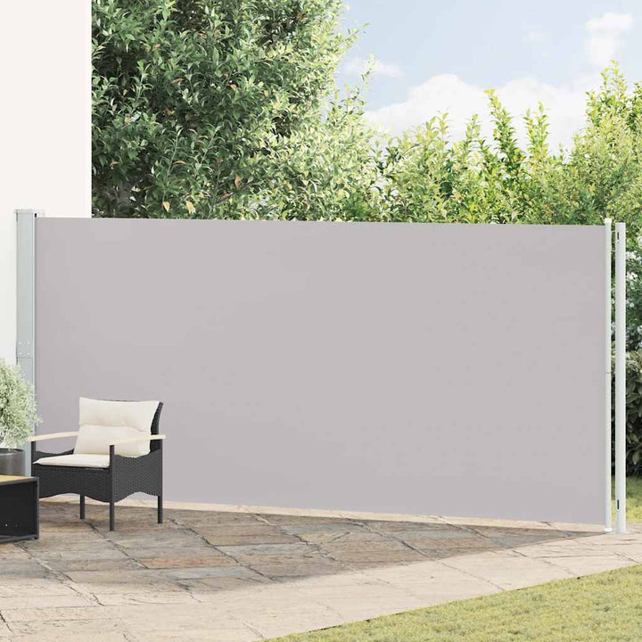 sammenrullelig sidemarkise til terrassen 180x600 cm grå