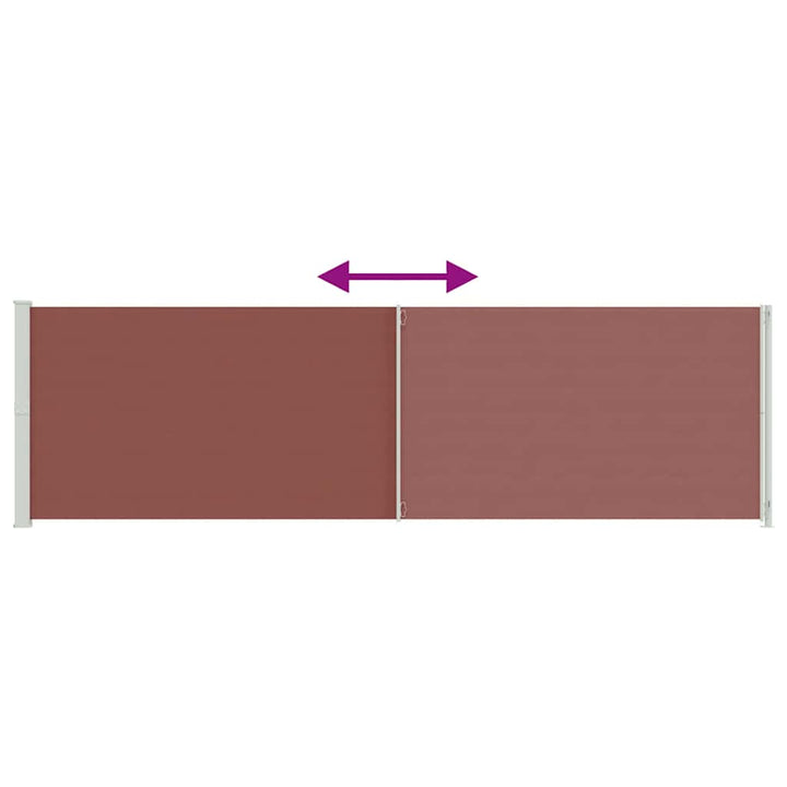 sammenrullelig sidemarkise til terrassen 180x600 cm brun