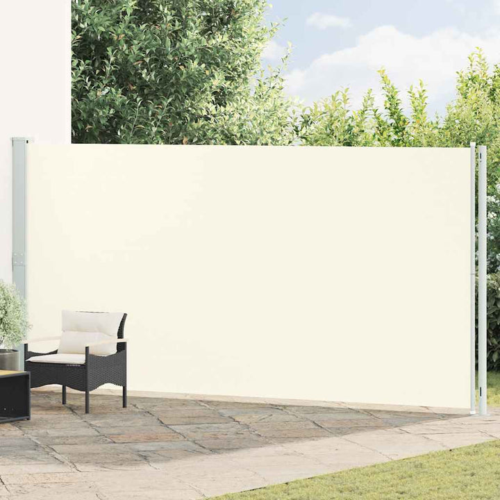 sammenrullelig sidemarkise til terrassen 200x600 cm cremefarvet