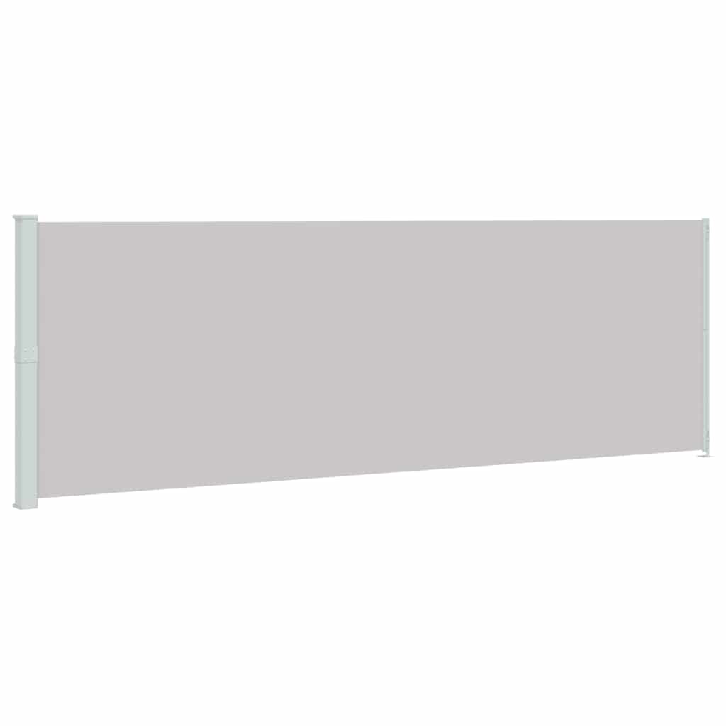 sammenrullelig sidemarkise til terrassen 200x600 cm grå