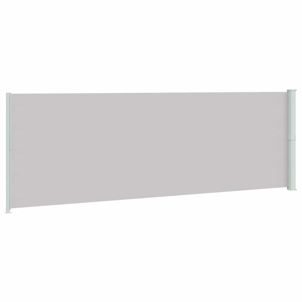 sammenrullelig sidemarkise til terrassen 200x600 cm grå