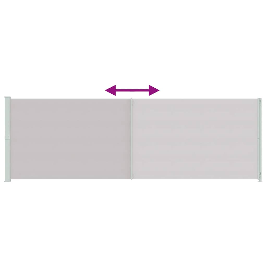 sammenrullelig sidemarkise til terrassen 200x600 cm grå