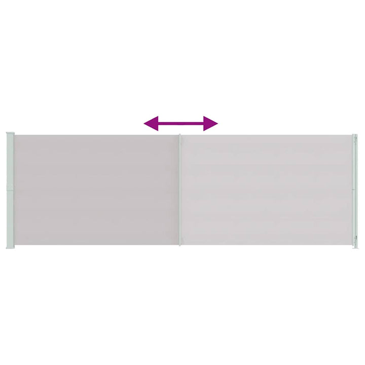 sammenrullelig sidemarkise til terrassen 200x600 cm grå