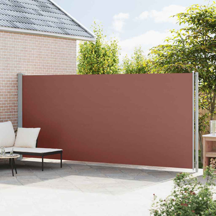 sammenrullelig sidemarkise til terrassen 200x600 cm brun