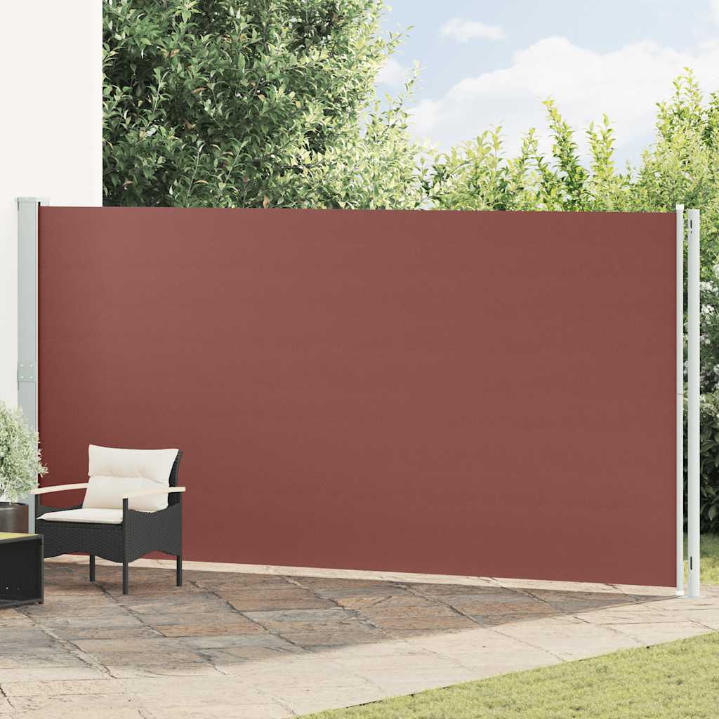 sammenrullelig sidemarkise til terrassen 200x600 cm brun