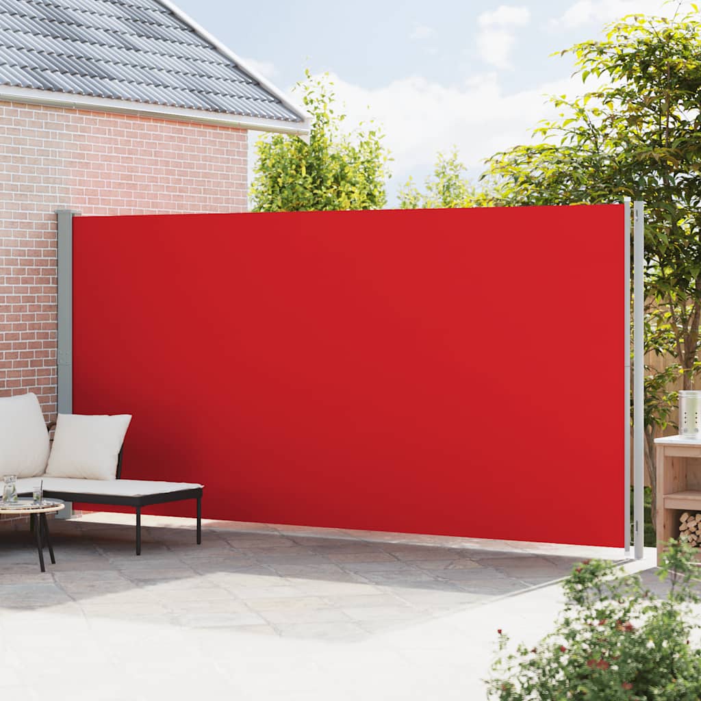 sammenrullelig sidemarkise til terrassen 220x600 cm rød