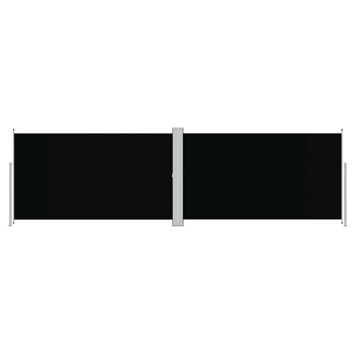 sammenrullelig sidemarkise 180x600 cm sort