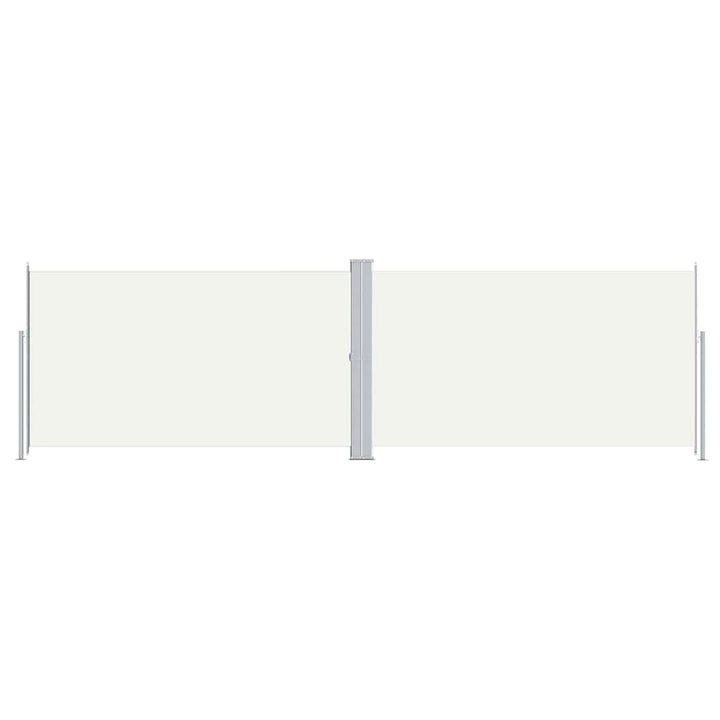 sammenrullelig sidemarkise 180x600 cm cremefarvet