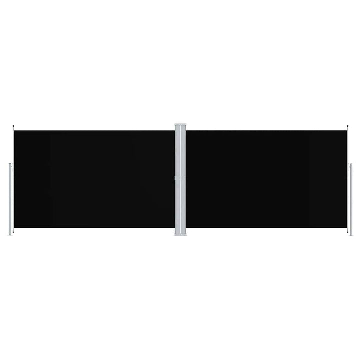 sammenrullelig sidemarkise 200x600 cm sort