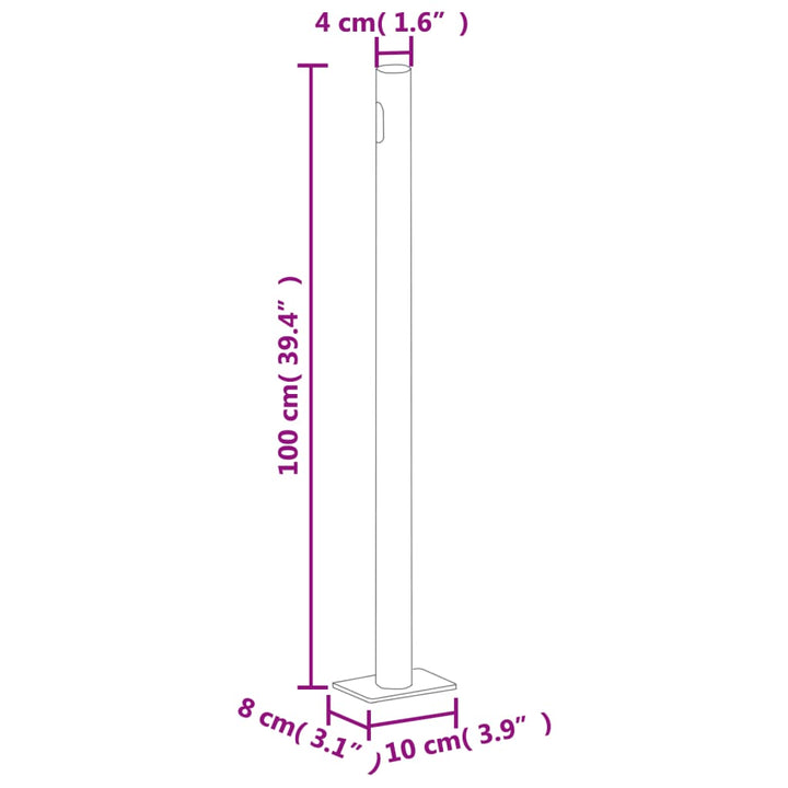 sammenrullelig sidemarkise 160x1000 cm sort