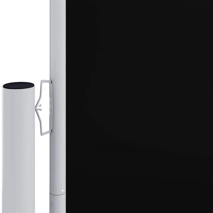 sammenrullelig sidemarkise 180x1200 cm sort