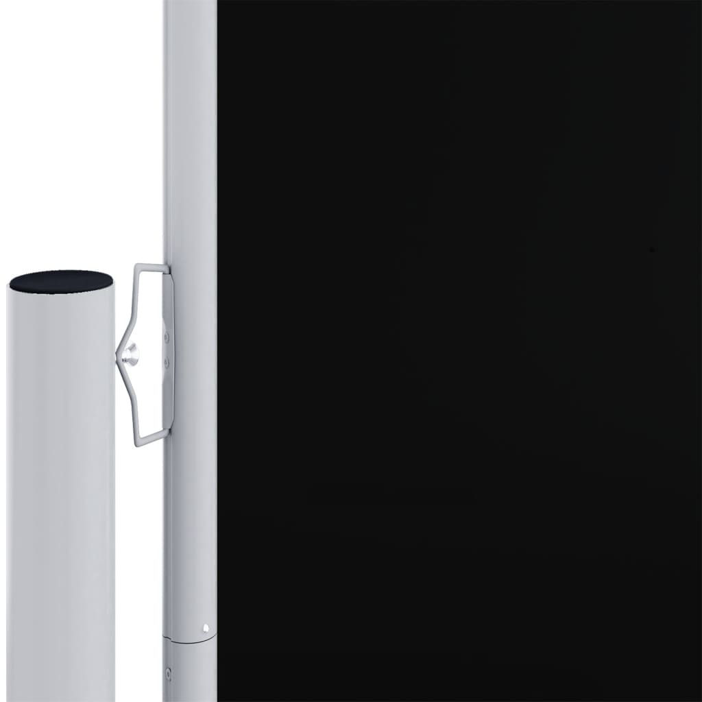sammenrullelig sidemarkise 200x1200 cm sort