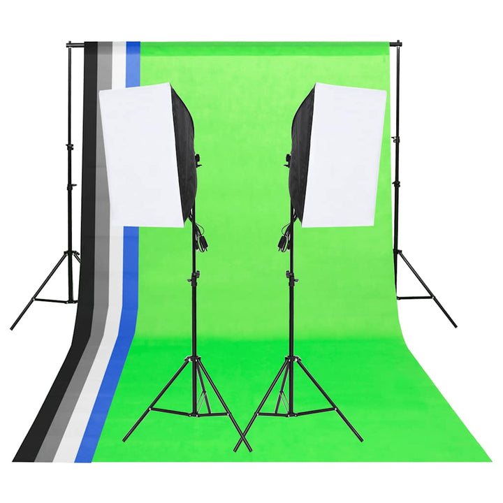 fotolamper med baggrunde og softboxes