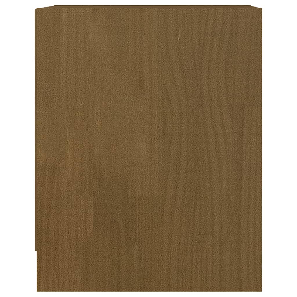 sengeborde 2 stk. 35,5x33,5x41,5 cm massivt fyrretræ brun