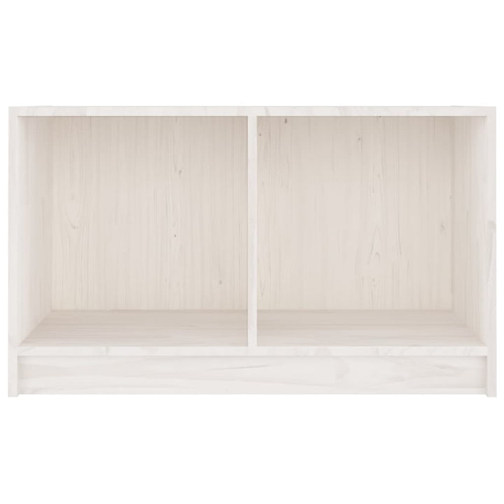 tv-bord 70x33x42 cm massivt fyrretræ hvid