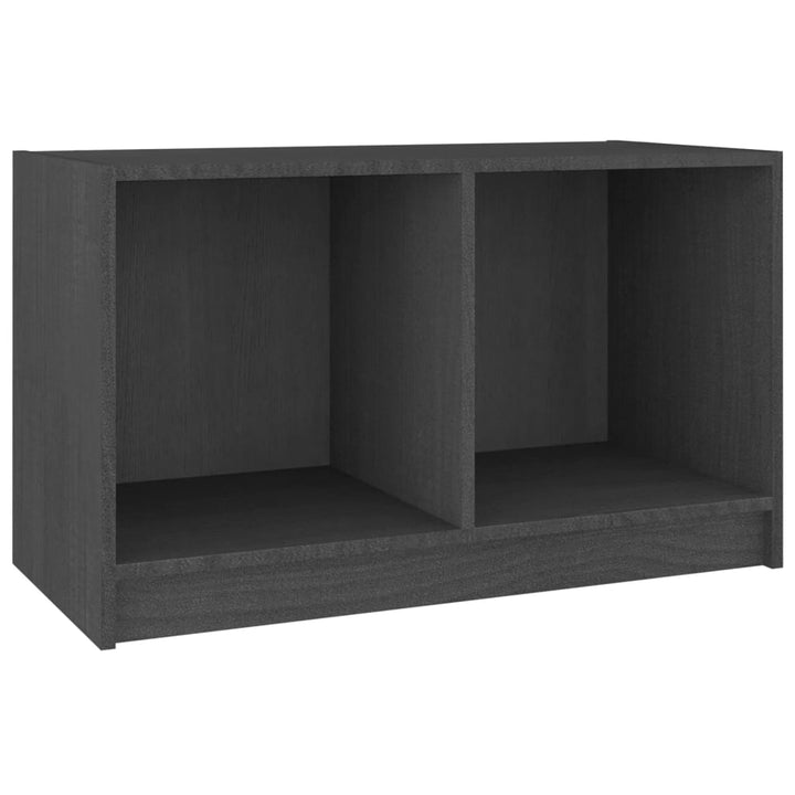 tv-bord 70x33x42 cm massivt fyrretræ grå