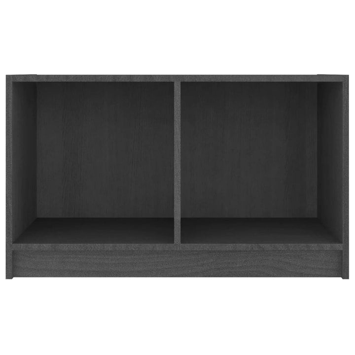 tv-bord 70x33x42 cm massivt fyrretræ grå