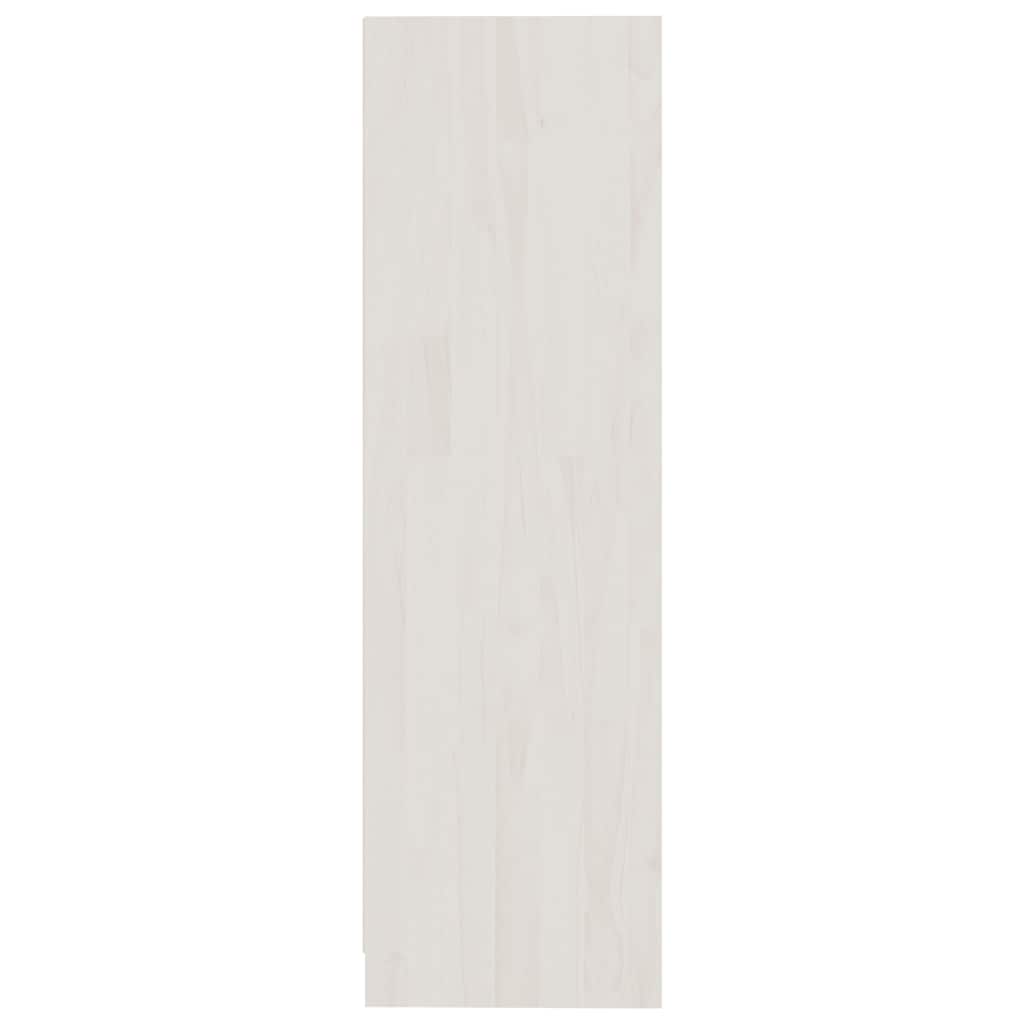 bogreol 70x33x110 cm massivt fyrretræ hvid
