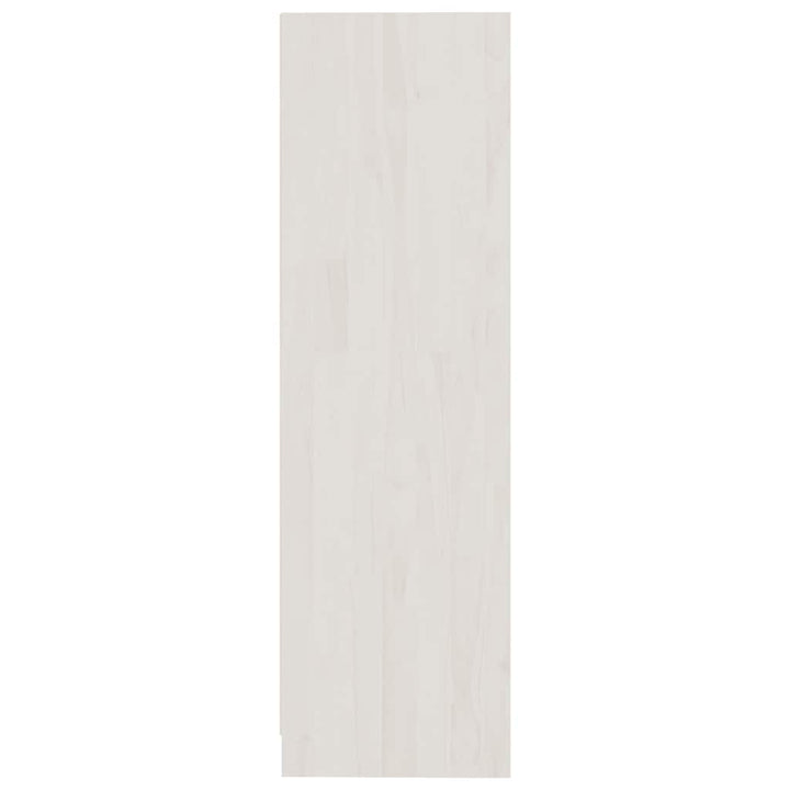 bogreol 70x33x110 cm massivt fyrretræ hvid