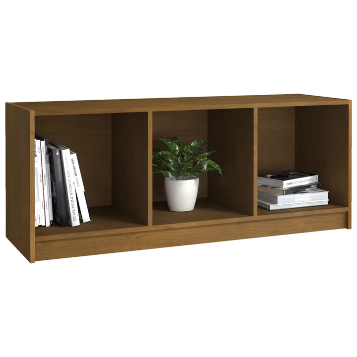 tv-skab 104x33x41 cm massivt fyrretræ gyldenbrun