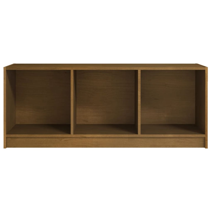 tv-skab 104x33x41 cm massivt fyrretræ gyldenbrun