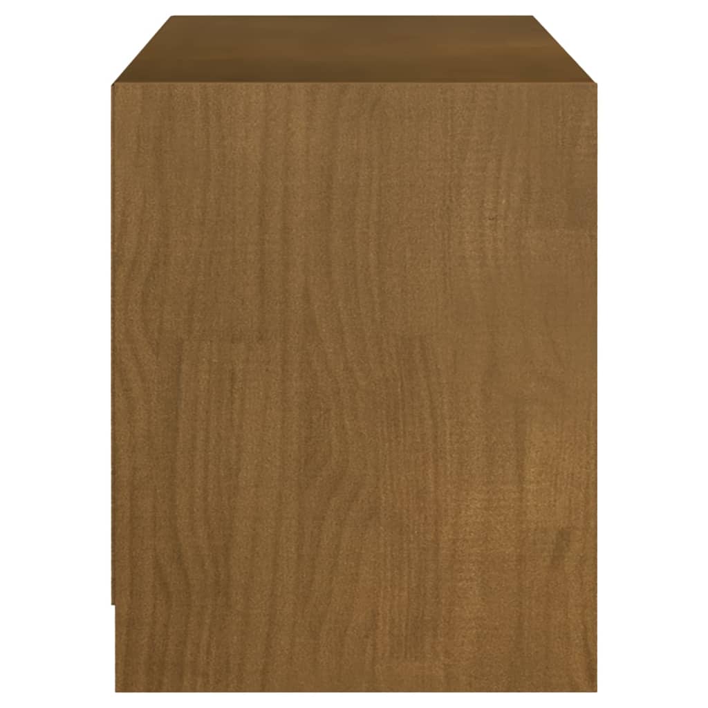tv-skab 104x33x41 cm massivt fyrretræ gyldenbrun