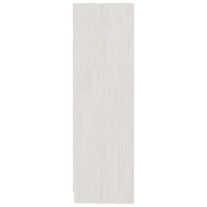 bogskab/rumdeler 104x33,5x110 cm massivt fyrretræ hvid
