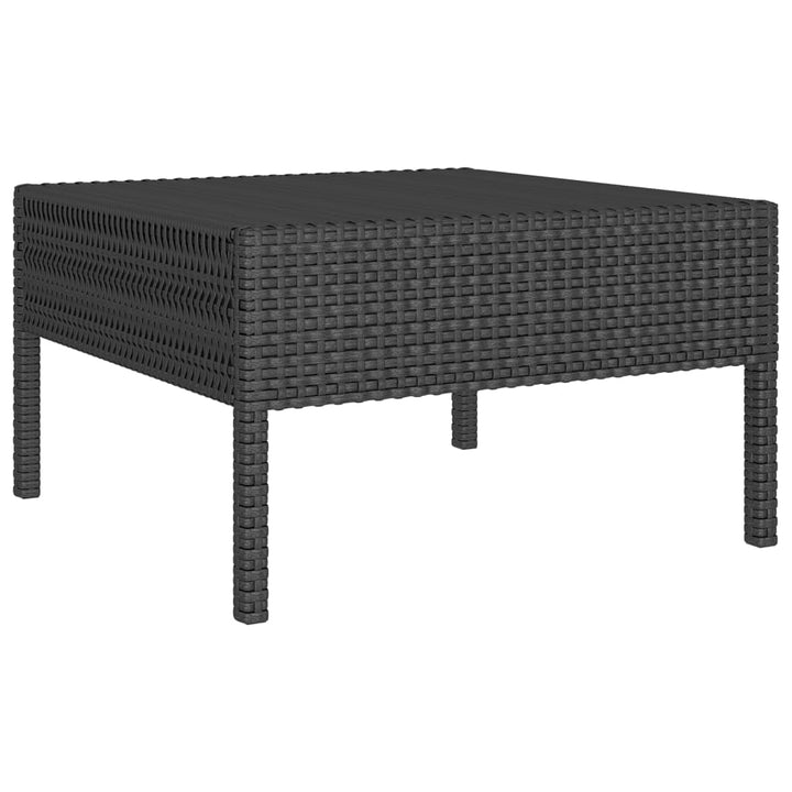 loungesæt til haven 12 dele med hynder polyrattan sort