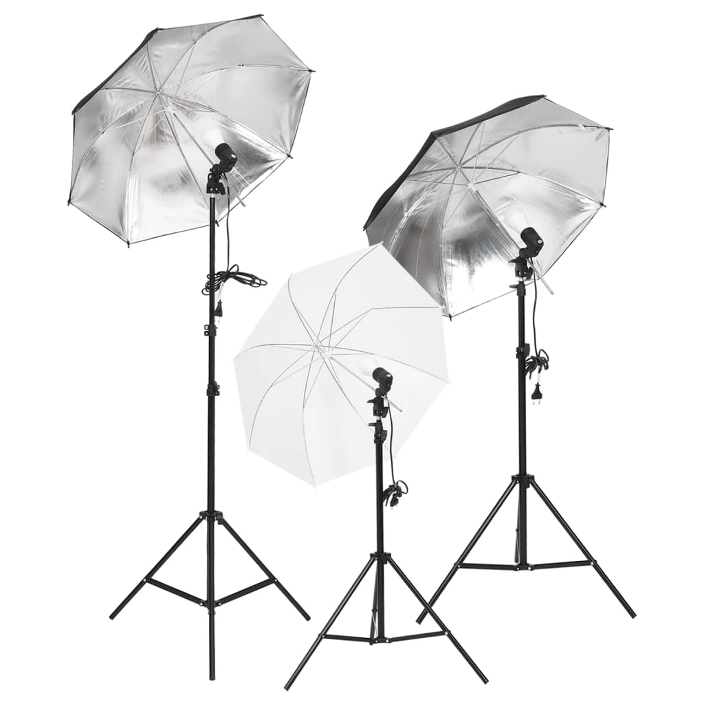 fotostudiesæt med lampesæt og baggrund