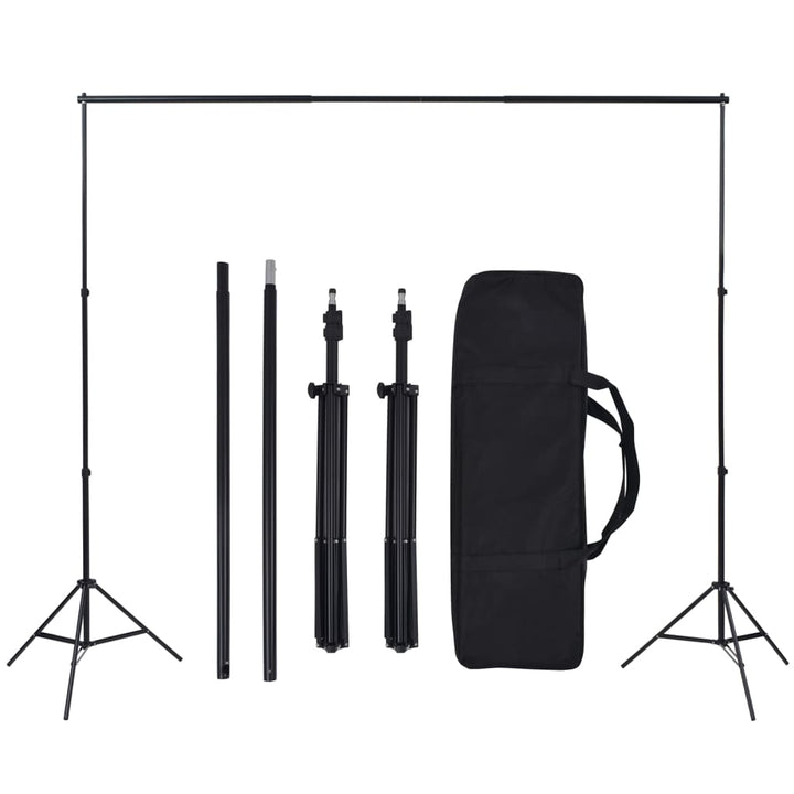 fotostudiesæt med lampesæt og baggrund
